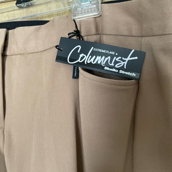 Express Columnist  Extreme flare tan pants 12/L - Picture 8 of 11
